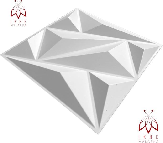 3D Paneele 30x30cm PVC Kunststoffpaneele Wandpaneele Deckenpaneelen D137-1 Onyx Weiß