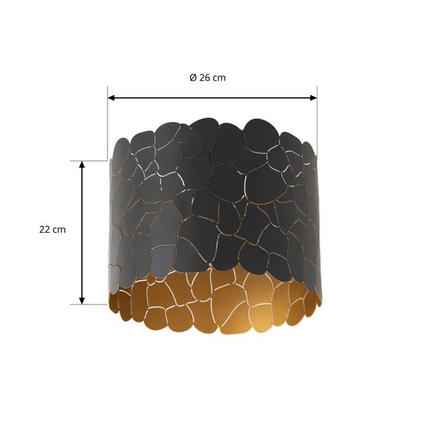 Lindby Deckenlampe Aralena (Modern) in Schwarz aus Metall (1 flammig, E27) - Deckenleuchte Lampe Wohnzimmerleuchte