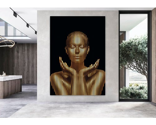 Akustikpaneel digital bedruckt Gold 1 19x1693x2400 mm Set = 3 Einzelpaneele