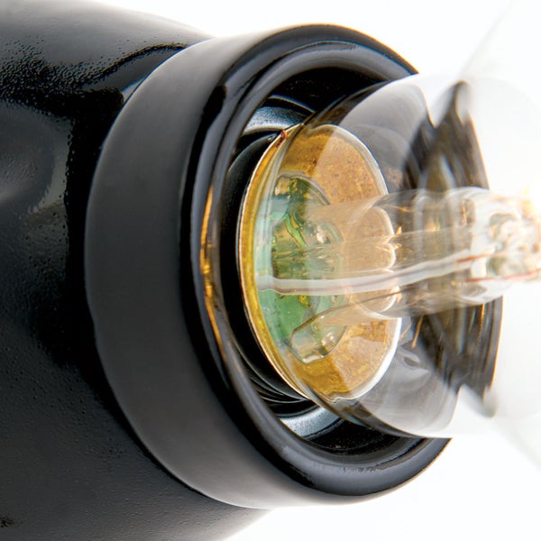Wandleuchte Keramik 1xE27 Schwarz