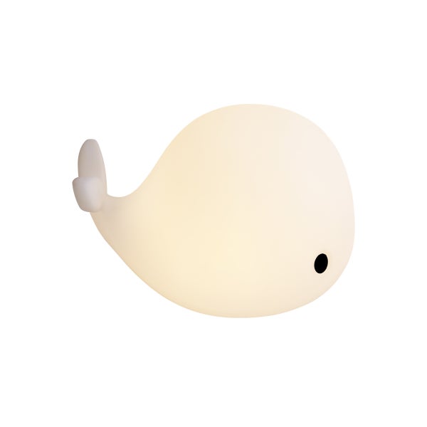 Nachtlicht in Form eines weißen Wales aus Kunststoff