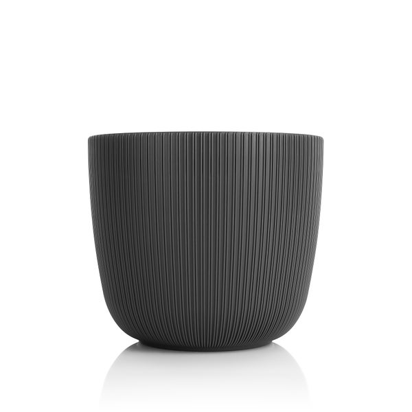 BigDean 5 Stück Blumentopf rund Übertopf Ø15 x H13 cm 1,8L Volumen – wetterfester Pflanztopf – mit Drainage-System aus bruchsicherem Kunststoff – Indoor + Outdoor geeigent – Made in Europe