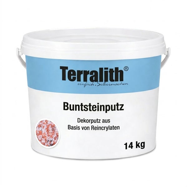 Terralith Buntsteinputz 14 Kilogramm, Dekorputz auf Basis von Reinacrylaten.
