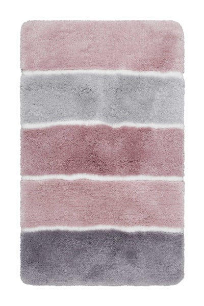 Badteppich Rosa Grau Silber Rio Marina  Homie Living 60x100 cm
