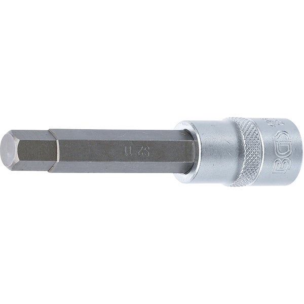 BGS Bit-Einsatz Länge 100 mm Antrieb Innenvierkant 12,5 mm (1/2) Innensechskant 11 mm - 4266