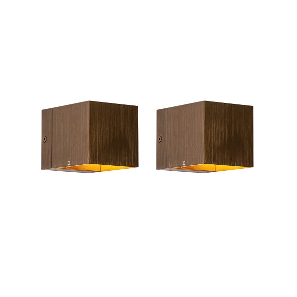 2er-Set Smart Wandleuchten Dunkelbronze 8 cm Inkl. Wifi G9 - Transfer