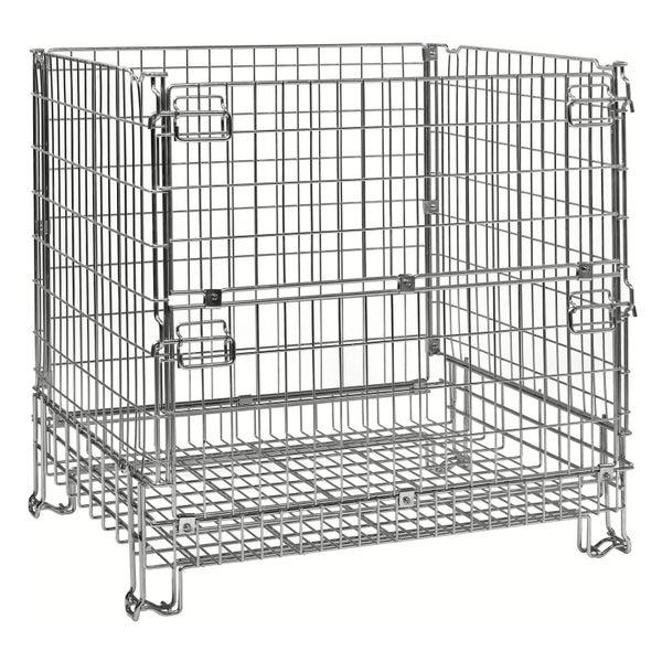 Kongamek Gitterbox verzinkt 1200x1000x1180mm vorne halb zu öffnen 1000kg Tragkraft
