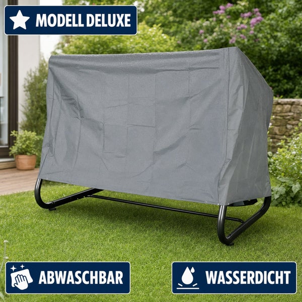Schutzhülle für Hollywoodschaukel, wasserdicht und abwaschbar, für den Außenbereich geeignet.