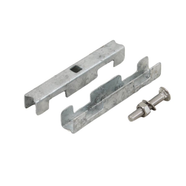 Metallverbinder mit Schraube und Mutter für Bauprojekte