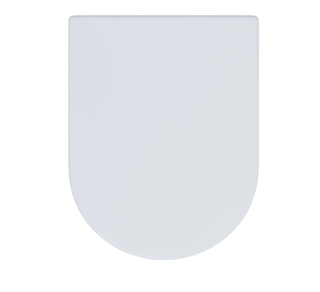 Ein schlichter WC Sitz mit Deckel in U Form