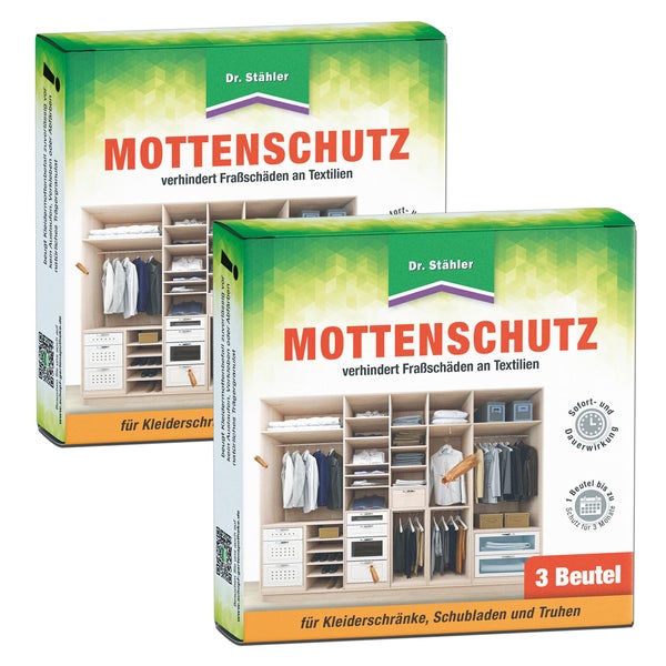 Mottenschutz für Kleidung, Duftbeutel gegen Kleidermotten und Textilkäfer, Schutz vor Fraßlöchern in Textilien und Wäsche, Mottenabwehr für Kleiderschrank, Schublade und Aufbewahrung, 3er Set