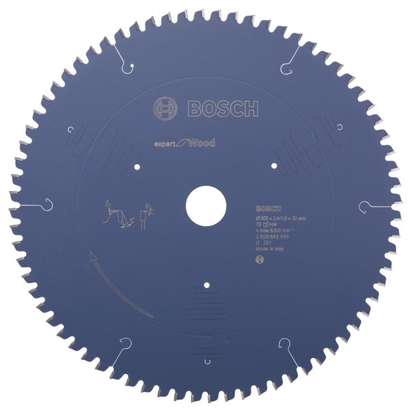 Bosch Kreissägeblatt Expert for Wood für Kapp- und Gehrungssägen 300 x 30 x 2,4 mm 72 - 2608642499
