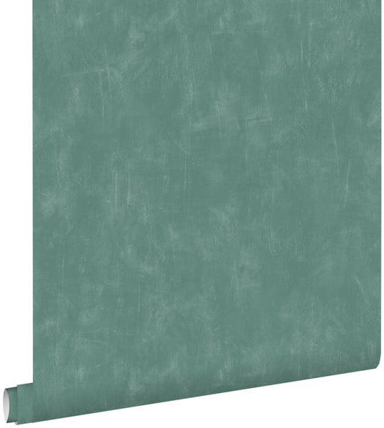ESTAhome Tapete mit malerischem Effekt Petrolblau - 53 cm x 10.05 m - 148722