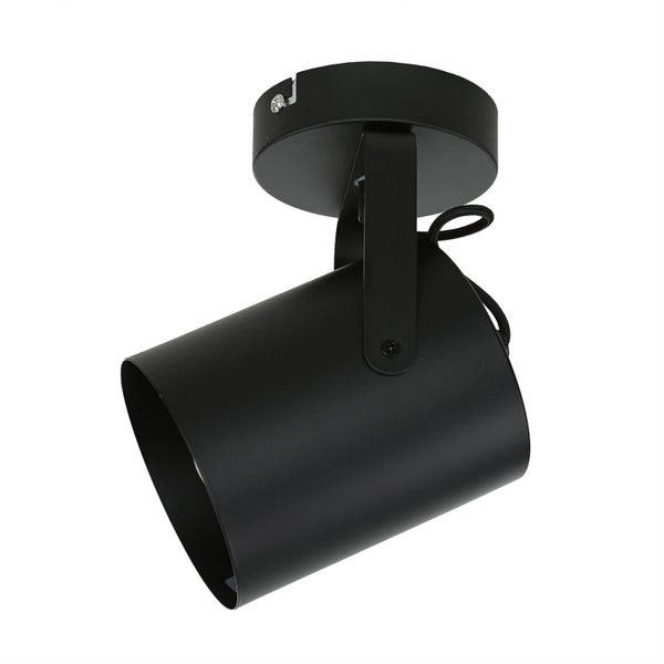 Schwarze Deckenleuchte im Innenraum