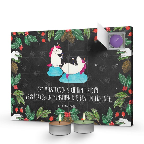 Mr. & Mrs. Panda Duftkerzen Adventskalender Einhorn Sekt - Schwarz