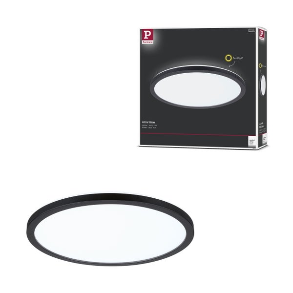 LED Panel Atria Shine Backlight rund 293mm 16W 1600lm 4000K Schwarz