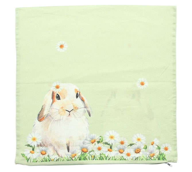 FRANK FLECHTWAREN | Kissenhülle Blumenhase, POLYESTER, BAUMWOLLE, 45 x 45 cm