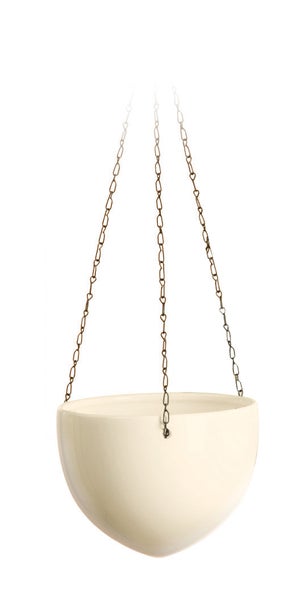 Scheurich Hanging Pot, Hängeampel aus Keramik,  Farbe: Creme, 18 cm Durchmesser, 14,8 cm hoch, 1,6 l Vol.