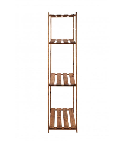 PROREGAL Holzregal Pinepeak HxBxT 150 x 80 x 38 cm 4 Fachboden 1,2 cm Dickes Kiefernholz Braun