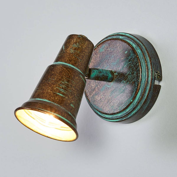 Lindby Strahler Arielle (Retro, Vintage Antik) in Bronze aus Metall (1 flammig E14) - Deckenlampe Deckenleuchte Lampe Spot Wohnzimmerleuchte