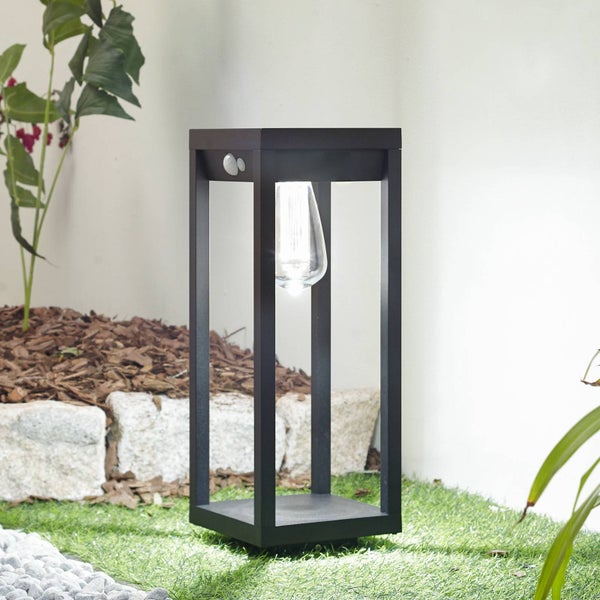 Lindby LED Smart Home Wegbeleuchtung Garten Enea dimmbar mit Bewegungsmelder (Modern) in Schwarz aus Aluminium (1 flammig, )