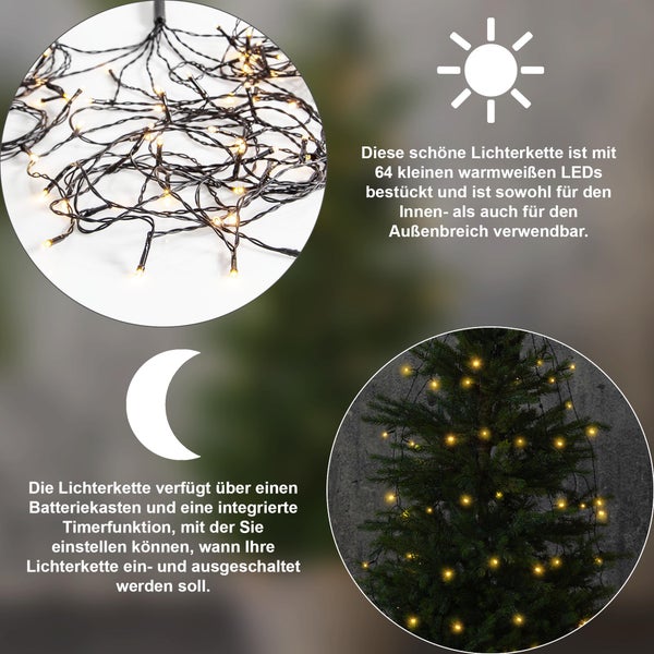 Diagramm einer LED Lichterkette mit Maßangaben