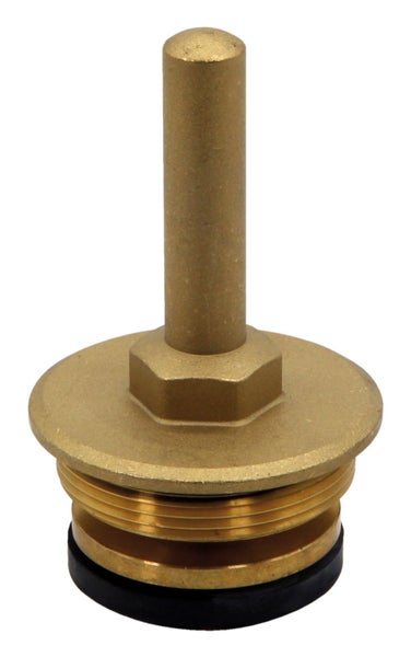 Ventiloberteil aus Messing mit Gewinde und Dichtung