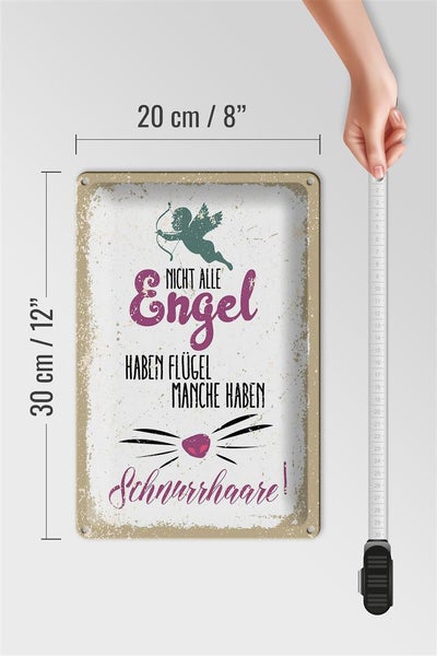 Blechschild Spruch Nicht alles Engel haben Flügel 20x30cm