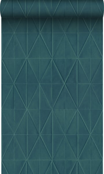 Origin Wallcoverings Öko-Strukturtapete Origami-Muster Dunkelblau - 0,53 x 10,05 m - 347860