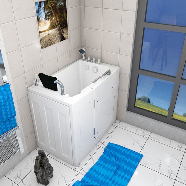 Sitzbadewanne Senioren Sitzwanne Tür S08-TH-C-L 110x68cm