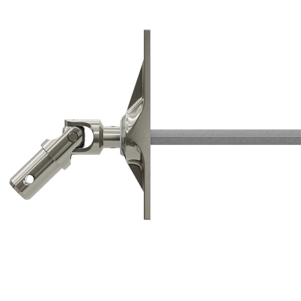 Geiger Gelenklager 45°- G003 | Grundplatte 22 x 85 mm | Kurbelzapfen 12,9 mm | 7 mm Sechskant - Länge 300 mm