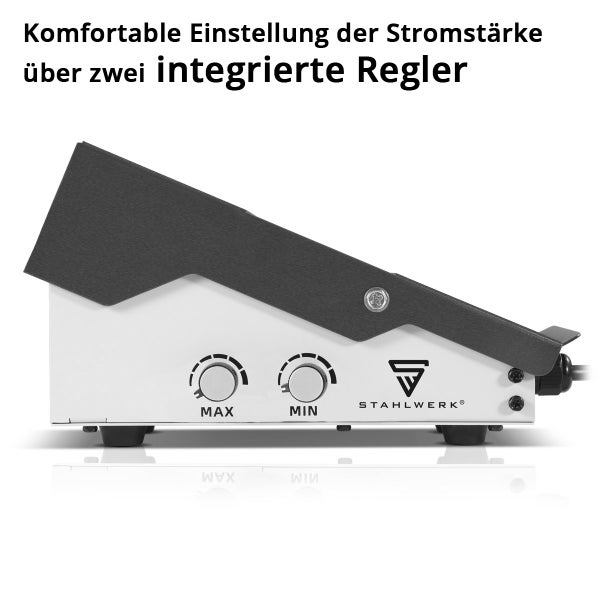 Schweißgerät Fußpedal mit zwei Reglern zur Stromstärkeeinstellung