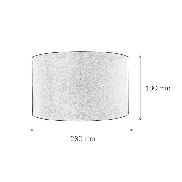Technische Zeichnung eines Lampenschirms mit den Maßen 280 mm Breite und 180 mm Höhe.