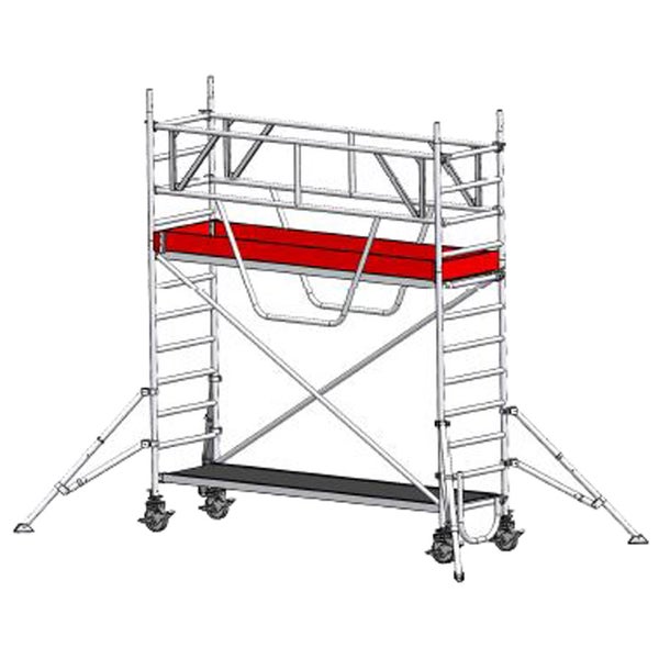 Fahrgerüst mit Rädern, Leiter und Plattform