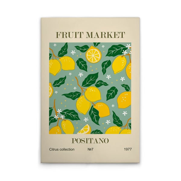 Poster mit Zitronenmotiv für die Wanddekoration