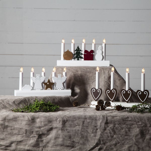 Weihnachtsleuchter mit Engeln und Stern