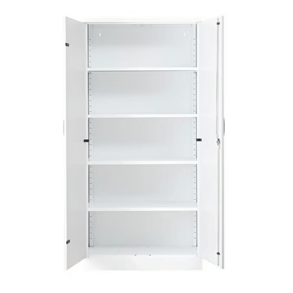 PROREGAL Aktenschrank Beetle 4 Fachböden HxBxT 195 x 92 x 42 cm Grau & Weiß