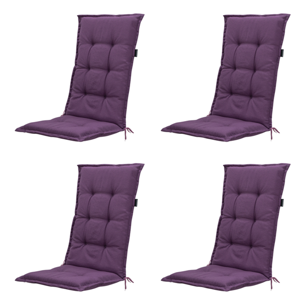 Gartenstuhlauflage Panama lila - Ca. 105x50 cm - 4er-Set