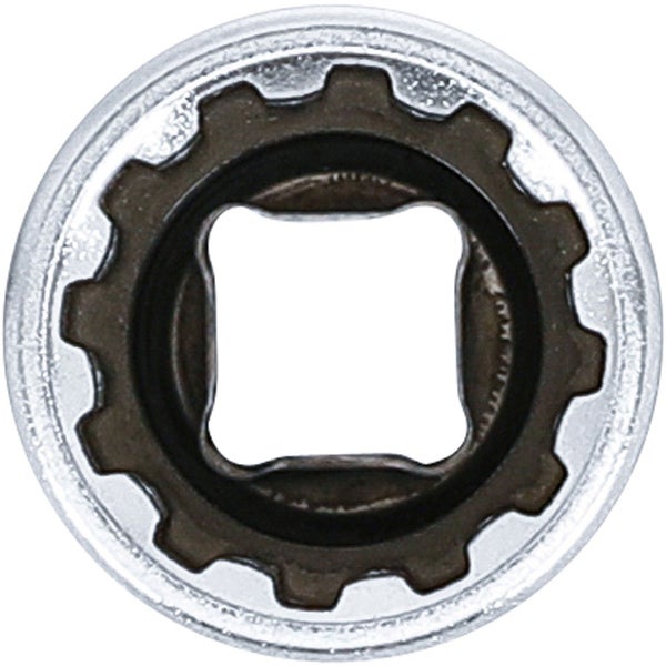 BGS Steckschlüssel-Einsatz Gear Lock tief Antrieb Innenvierkant 6,3 mm (1/4) SW 12 mm - 10162