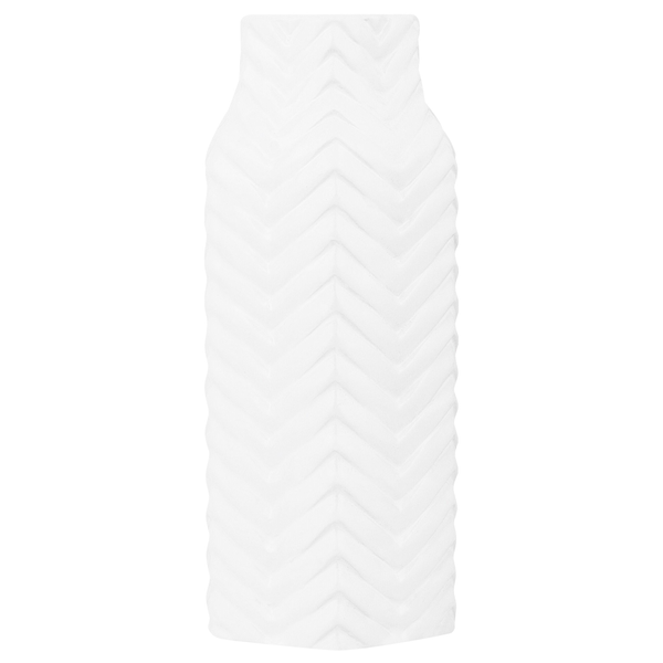 Dekorative Vase aus Keramik mit Zickzack Struktur