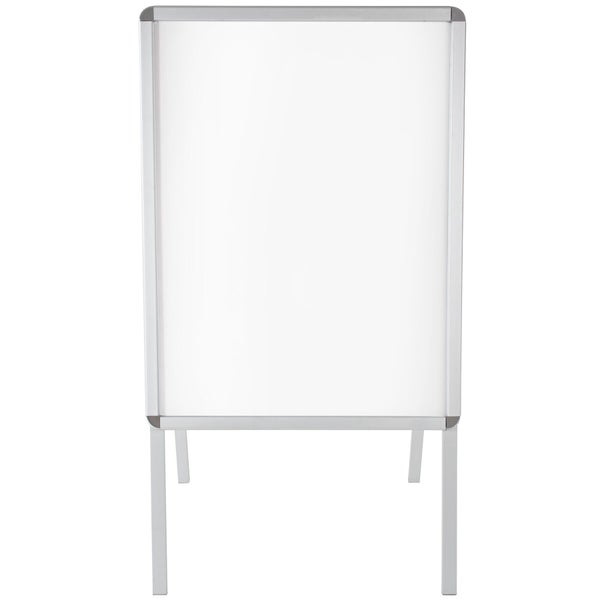 Kundenstopper mit Aluminiumrahmen und weißer Schreibfläche