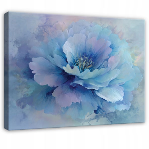 Wandbild auf Leinwand mit Darstellung einer großen Blume in Aquarelloptik.