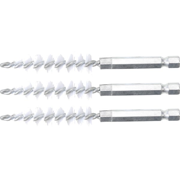 BGS Nylonbürste 12 mm Antrieb Außensechskant 6,3 mm (1/4) 3tlg. - 3078-12-N
