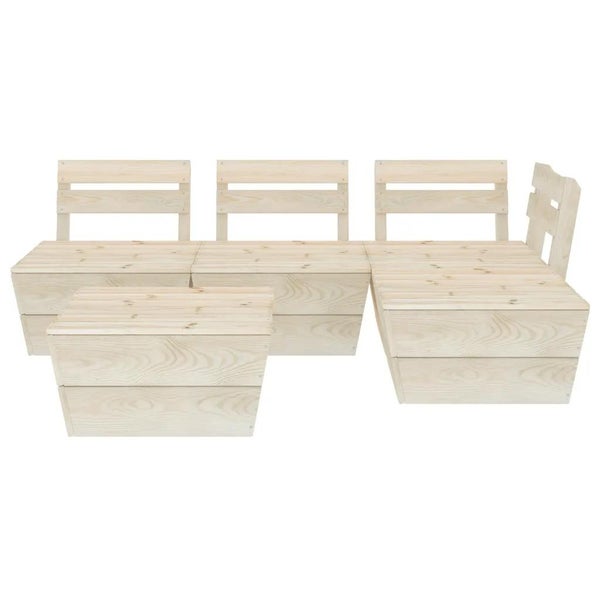 5-tlg. Garten-Paletten-Lounge-Set Imprägniertes Fichtenholz