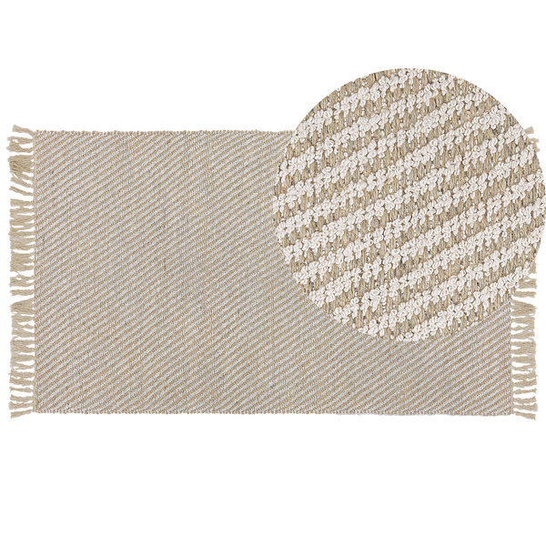 Teppich ALADAG 80 x 150 cm Jute Beige