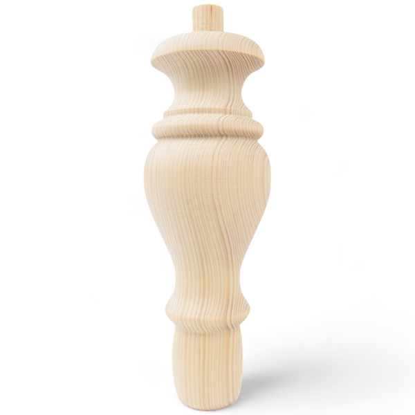 Holzmöbelfuß im gedrechselten Design