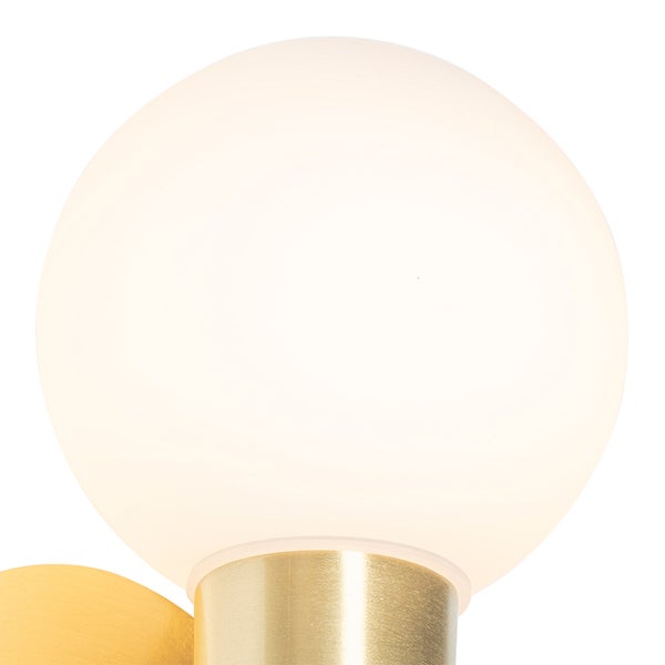 Kugelförmige Lampe mit Metallelementen