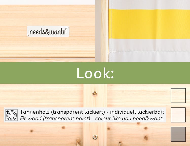 needs&wants® Sandkasten mit Abdeckung Dach Deckel Sitzbank und Boden, Sandkiste Holz quadratisch verschließbar UV-Sonnenschutz mit Bank Outdoor Garten für Kinder, Tanne gelb weiß braun