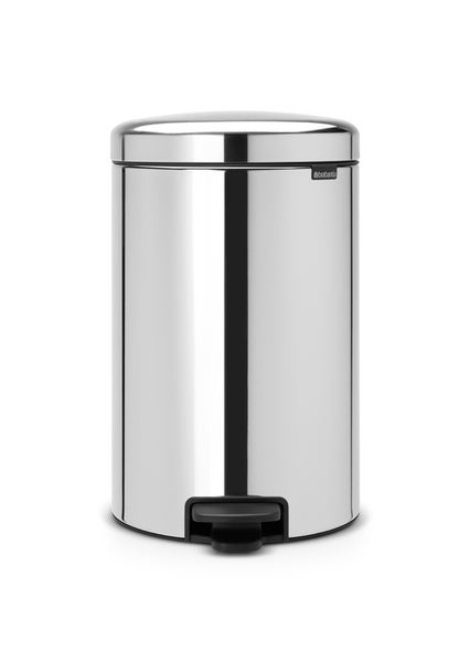 Brabantia Klassischer Tretmülleimer Mit Soft Verschluss 20 Liter HxBxT 46,7 x 29 x 38 cm Metall Edelstahl