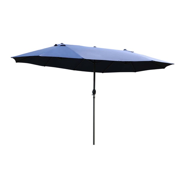 Outsunny Sonnenschirm, L460 x B270 x H240 cm, Stahl, Polyester, ABS, blau